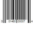 Barcode Image for UPC code 001460000074