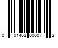 Barcode Image for UPC code 001462000072