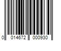 Barcode Image for UPC code 0014672000930