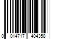 Barcode Image for UPC code 0014717404358