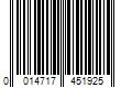 Barcode Image for UPC code 0014717451925