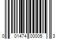 Barcode Image for UPC code 001474000053