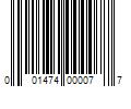 Barcode Image for UPC code 001474000077