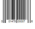 Barcode Image for UPC code 001475000076