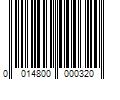 Barcode Image for UPC code 0014800000320