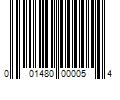 Barcode Image for UPC code 001480000054