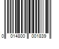 Barcode Image for UPC code 0014800001839