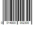 Barcode Image for UPC code 0014800002300