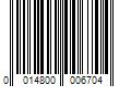 Barcode Image for UPC code 0014800006704