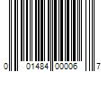 Barcode Image for UPC code 001484000067