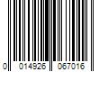 Barcode Image for UPC code 0014926067016