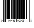 Barcode Image for UPC code 001493000058