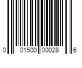 Barcode Image for UPC code 001500000286