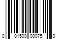 Barcode Image for UPC code 001500000750