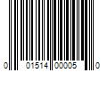 Barcode Image for UPC code 001514000050