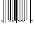 Barcode Image for UPC code 001517000057