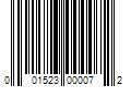 Barcode Image for UPC code 001523000072