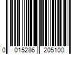 Barcode Image for UPC code 0015286205100