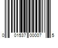 Barcode Image for UPC code 001537000075