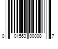 Barcode Image for UPC code 001563000087