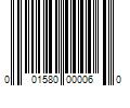 Barcode Image for UPC code 001580000060