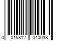 Barcode Image for UPC code 0015812040038