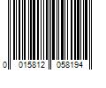 Barcode Image for UPC code 0015812058194