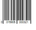 Barcode Image for UPC code 0015905000321