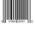 Barcode Image for UPC code 001600000018