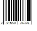 Barcode Image for UPC code 0016000000209