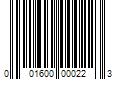 Barcode Image for UPC code 001600000223