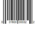 Barcode Image for UPC code 001600000322