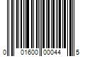 Barcode Image for UPC code 001600000445