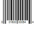 Barcode Image for UPC code 001600000544