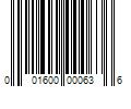 Barcode Image for UPC code 001600000636