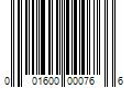 Barcode Image for UPC code 001600000766