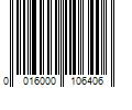 Barcode Image for UPC code 0016000106406