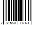 Barcode Image for UPC code 0016000149434