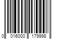 Barcode Image for UPC code 0016000179998