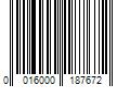 Barcode Image for UPC code 0016000187672