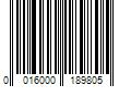 Barcode Image for UPC code 0016000189805