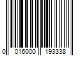 Barcode Image for UPC code 0016000193338