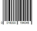 Barcode Image for UPC code 0016000194045