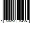 Barcode Image for UPC code 0016000194304