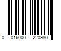 Barcode Image for UPC code 0016000220980