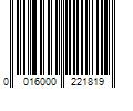 Barcode Image for UPC code 0016000221819