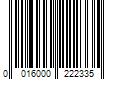 Barcode Image for UPC code 0016000222335