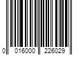 Barcode Image for UPC code 0016000226029