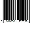 Barcode Image for UPC code 0016000275799