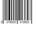 Barcode Image for UPC code 0016000413603